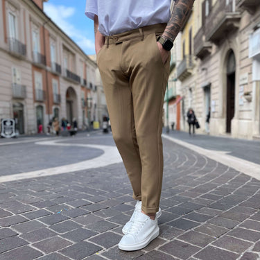 Pantalone Beige con Bottone limited - FLAG STORE